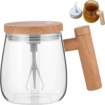Self Stirring Mug/ Electric Mixing Cup Self Stirring Coffee Mug High Borosilicate Glass Mixing Coffee Mug Rotating Home Office Travel Stirring Cup Suitable for Coffee/Milk/Protein Powder