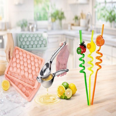 🔥 Ice Tray + Lemon Presser + Stylish Straw 🍹 Fresh Juice বানানো এখন একদম সহজ! 🍋❄️🥤